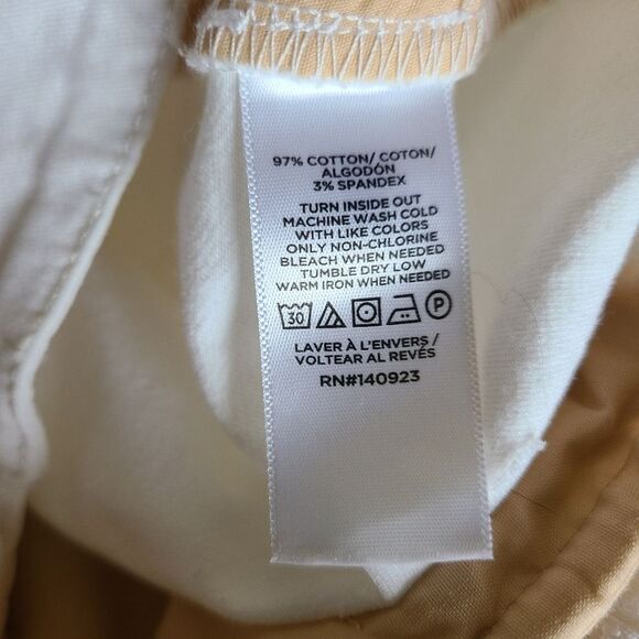 loft monroe slim chino soft cotton twill pants white size 12 - Picture 6 of 7